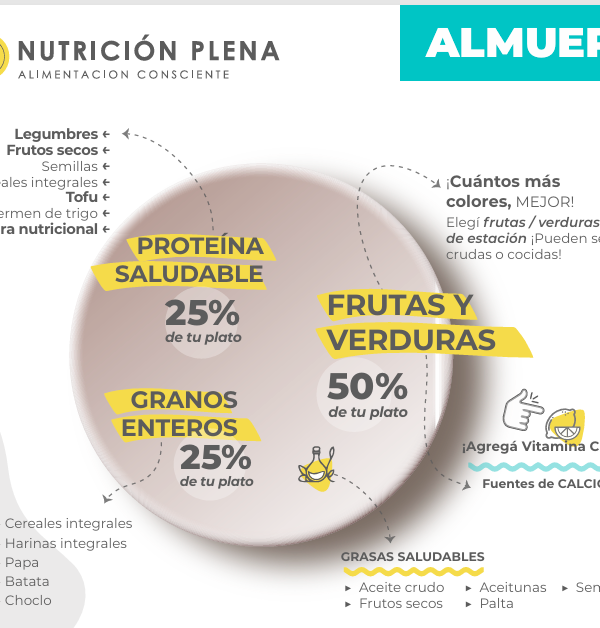 Plato modelo nutricional